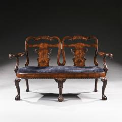 LATE 19TH CENTURY WALNUT TWIN CHAIR BACK SOFA AFTER A GEORGE II DESIGN - 2818038