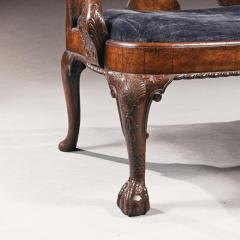 LATE 19TH CENTURY WALNUT TWIN CHAIR BACK SOFA AFTER A GEORGE II DESIGN - 2818039