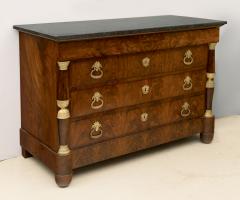 LATE EMPIRE EARLY RESTAURATION FLAME MAHOGANY COMMODE - 690797