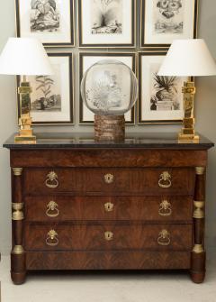 LATE EMPIRE EARLY RESTAURATION FLAME MAHOGANY COMMODE - 690799