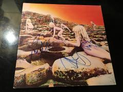 LED ZEPPELIN HOUSES OF THE HOLY AUTOGRAPHED RECORD ALBUM - 780531