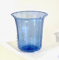 LIGHT BLUE AND WHITE MURANO GLASS VASE - 3342992