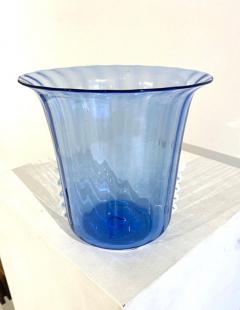 LIGHT BLUE AND WHITE MURANO GLASS VASE - 3342994