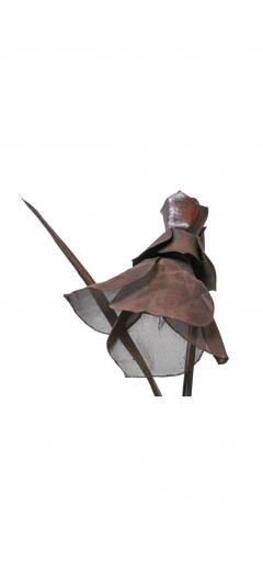 LILLIAN PALMER RARE ARTS CRAFTS PAIR HANDFORGED COPPER FLOWER LAMPS BY LILLIAN PALMER - 4695684