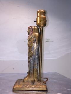 LOUIS V ARONSON ART DECO NAUGHTY NUDE EGYPTIAN SARCOPHAGUS LAMP - 3401666