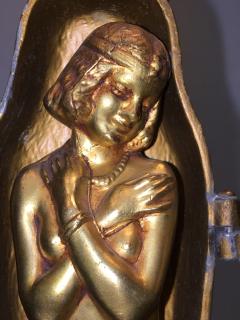 LOUIS V ARONSON ART DECO NAUGHTY NUDE EGYPTIAN SARCOPHAGUS LAMP - 3401668