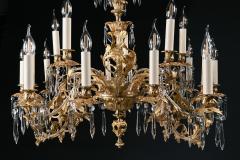 LOUIS XV STYLE GILT BRONZE AND CUT GLASS TWENTY FIVE LIGHT CHANDELIER - 2936198