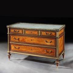 LOUIS XVI GILT BRONZE MOUNTED SATINWOOD AND AMARANTH COMMODE CLAUDE - 3510777