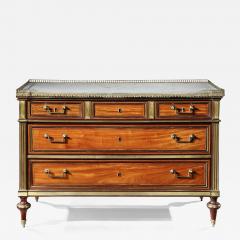 LOUIS XVI GILT BRONZE MOUNTED SATINWOOD AND AMARANTH COMMODE CLAUDE - 3514585