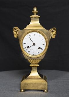 LOUIS XVI PERIOD GILT BRONZE RAMS HEAD CLOCK - 3024395