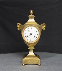 LOUIS XVI PERIOD GILT BRONZE RAMS HEAD CLOCK - 3024409