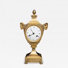 LOUIS XVI PERIOD GILT BRONZE RAMS HEAD CLOCK - 3025109