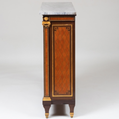 LOUIS XVI STYLE MAHOGANY AND KINGWOOD PARQUETRY CABINET - 3023941