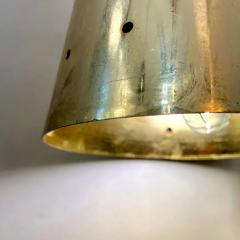 LUCI Set of 4 Italian Mid Century Black Perforated Brass Cone Pendant Lights - 4208696