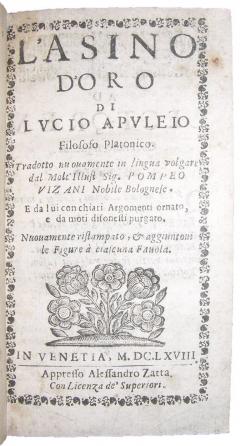 LUCIUS APULEIUS POMPEO VIZANI LASINO DORO VENICE ALESSANDRO ZATTA - 2751675