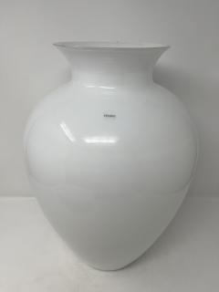 La Buan White Murano Glass Vase by Venini - 3948294