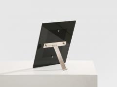 La Maison Desny La Maison Desny Art Deco nickel metal opaline glass table vanity mirror 1930s - 4494844