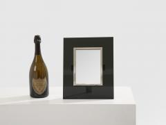 La Maison Desny La Maison Desny Art Deco nickel metal opaline glass table vanity mirror 1930s - 4494850