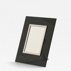 La Maison Desny La Maison Desny Art Deco nickel metal opaline glass table vanity mirror 1930s - 4507983