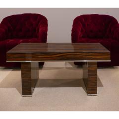 La Maison Desny Maison Desny Exceptional Coffee Table in Macassar Ebony France 1920s Signed  - 3892491