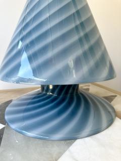 La Murrina Blue Spiral Murano Glass Lamp by La Murrina Italy 1970s - 3049183