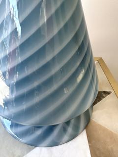La Murrina Blue Spiral Murano Glass Lamp by La Murrina Italy 1970s - 3049186