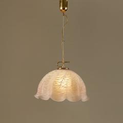 La Murrina Large 1970s Italian pale pink and white La Murrina Murano ceiling pendant - 2896979