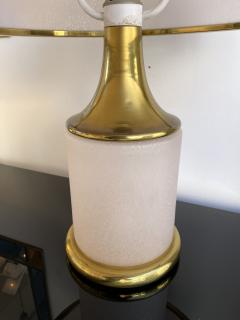 La Murrina Large Brass Mushroom Murano Glass Lamp Italy 1970s - 1933902