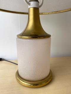 La Murrina Large Pair of Brass Mushroom Bubble Murano Glass Lamps Italy 1970s - 2339711