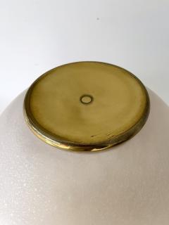 La Murrina Large Pair of Brass Mushroom Bubble Murano Glass Lamps Italy 1970s - 2339712