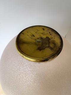 La Murrina Large Pair of Brass Mushroom Bubble Murano Glass Lamps Italy 1970s - 2339713