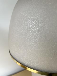 La Murrina Large Pair of Brass Mushroom Bubble Murano Glass Lamps Italy 1970s - 2339718