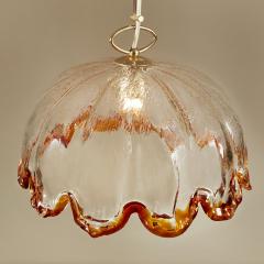 La Murrina Vintage amber flower ceiling light by La Murrina Italy 1970s - 2897044