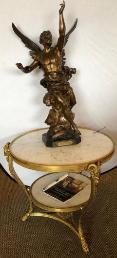 La Pensee by Emile Louis Picault Bears Foundry Mark 19th Century Bronze Statue - 2998424