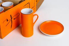LaGardo Tack Tackett Lagardo Tackett for Schmid Orange Demitasse Cup Saucer Set - 4134591