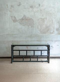 Lacquered Bamboo Console Table 1980s - 4374924