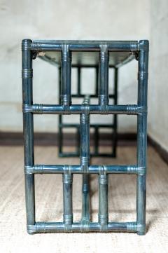 Lacquered Bamboo Console Table 1980s - 4374925