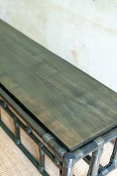 Lacquered Bamboo Console Table 1980s - 4374927