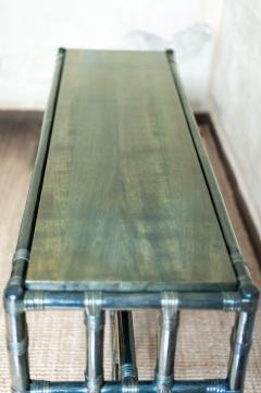 Lacquered Bamboo Console Table 1980s - 4374928