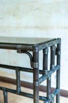 Lacquered Bamboo Console Table 1980s - 4374930