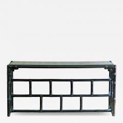 Lacquered Bamboo Console Table 1980s - 4428463