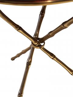 Lacquered Brass Black Glass Tripod Table - 4736263