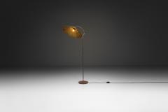 Lacquered Cast Iron Floor Lamp with Flower Relief Scandinavia Mid 20th Century - 4603803