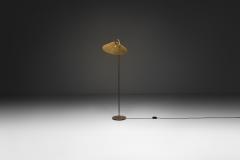 Lacquered Cast Iron Floor Lamp with Flower Relief Scandinavia Mid 20th Century - 4604020