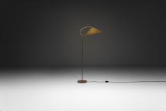 Lacquered Cast Iron Floor Lamp with Flower Relief Scandinavia Mid 20th Century - 4604022