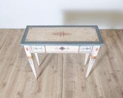 Lacquered Console or Writing Table Hand Painted Tuscany 18th Century - 4189837