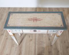 Lacquered Console or Writing Table Hand Painted Tuscany 18th Century - 4189843
