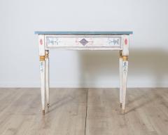 Lacquered Console or Writing Table Hand Painted Tuscany 18th Century - 4189860