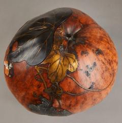 Lacquered Gourd Container with Lid - 3941427