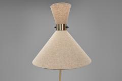 Lacquered Metal Floor Lamp with Diabolo Shade Europe 1970s - 4779711